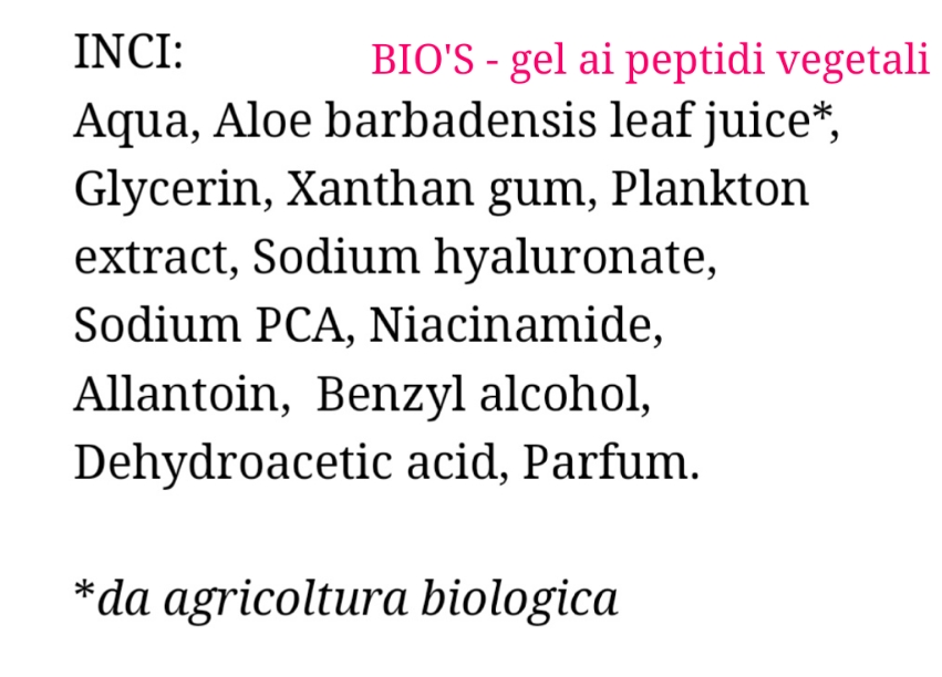 bio's-gel-peptidi-vegetali-siero-opinione-recensione-inci